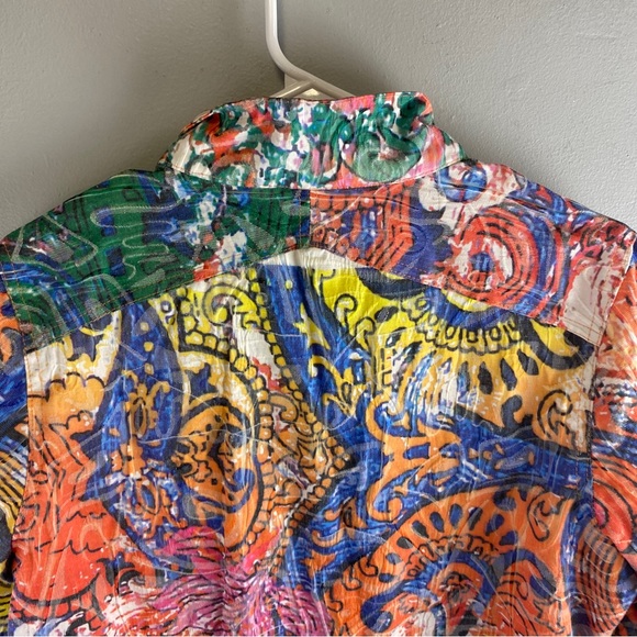 Vintage Keren Hart Floral Print Tapestry Womans Jacket Size Medium Colorful - Picture 12 of 13